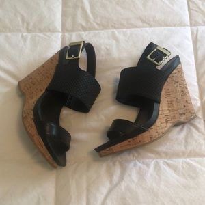 Calvin Klein black wedges